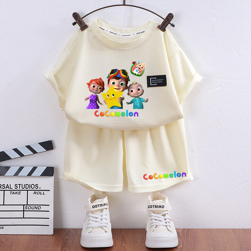 Boyshort Underwear - Cocomelons 男の子女の子 Tシャツとショーツセット子供夏のパジャマ子供ファッション部屋着漫画アニメパターン Tシャツギフト