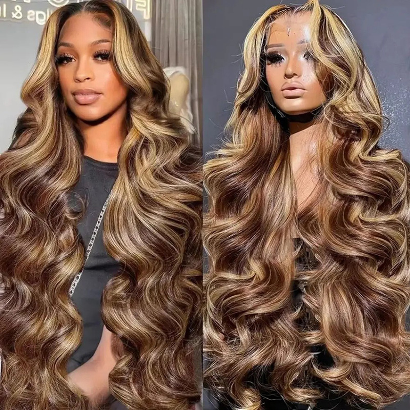 Robe Silk Women - ボールルームイブニングガウンに合うレディースロングカールヘアディナーパーティーファッションドレスアップハイライトヘアピースコンサート女性ビッグウェーブウィッグ