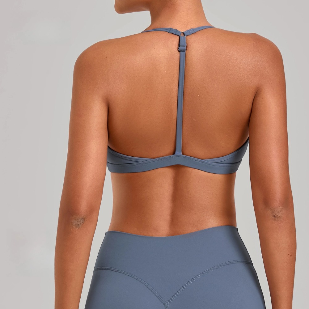 Sports Bra High Impact - ジムワークアウトフィットネストップ調節可能なストラップヨガブラ中空バック万能スポーツブラフィットネスランニングスポーツブラ女性用