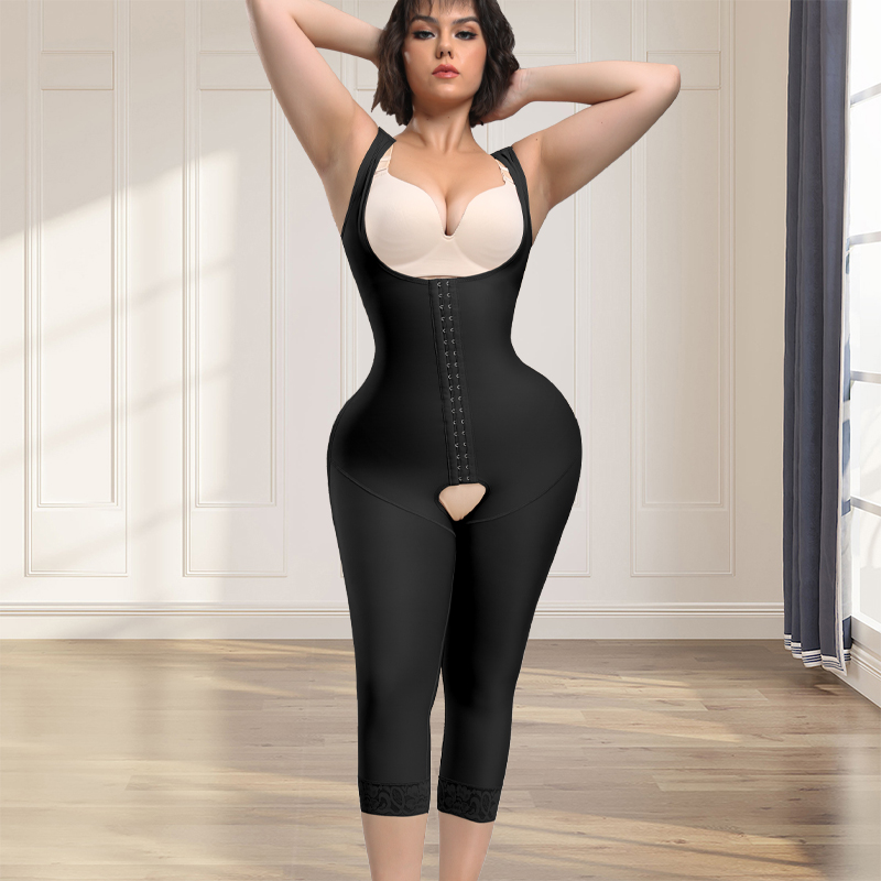 Shapewear Bodysuit Firm - 女性のための完全なボディシェイプウェア,女性のためのコンプレッションとおなかコントロールのシェイパー,術後の回復,ヒップエンハンサー,オープンクロッチボディスーツ,fajaステージ1