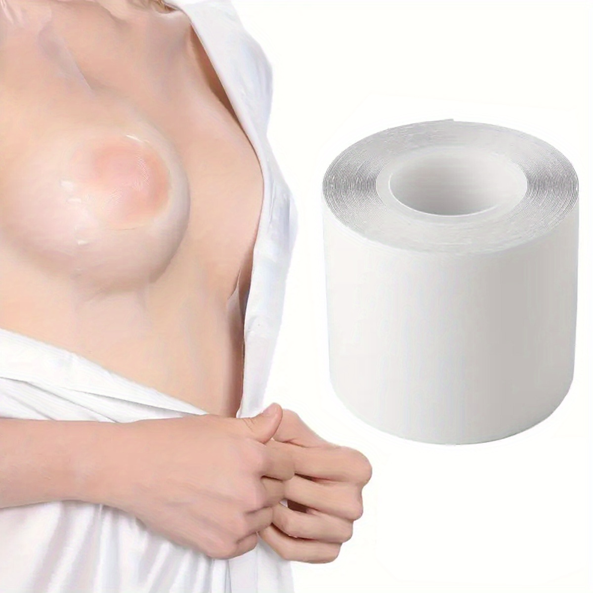 Nipple Cover Pasties - 肌に優しい目に見えないバストテープ、通気性のある乳首カバー、ローカットトップスやイブニングドレス用のバストアップサポート、バストリフトテープ