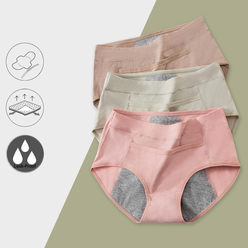 Seamless Underwear Women - 綿月経パンティー漏れ防止通気性 sexys パンティー女性女性女の子生理パンツ女性の下着 M-XL