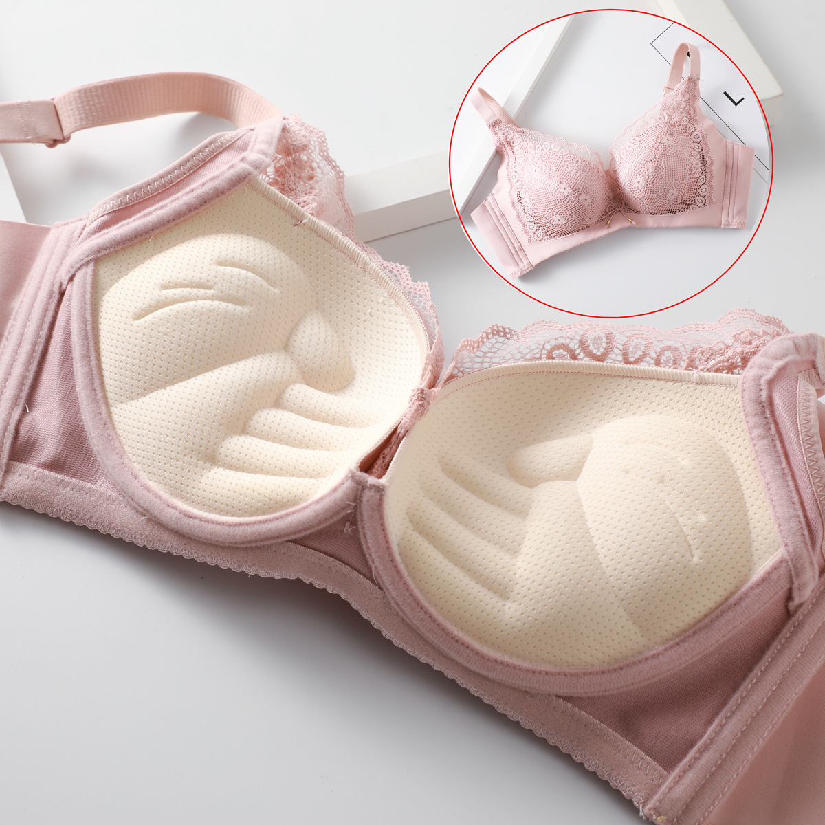 Bralette Wireless Soft - 女性のためのシームレスな花柄のレースブラ,シームレスで柔らかく快適な綿のランジェリー