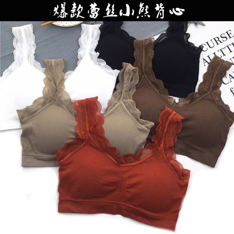 Strapless Bra Backless - 女性のためのセクシーな3Dレースのランジェリー,シームレスなスポーツブラ,ホルタートップ,ストラップレス,腕立て伏せ,ブラレット,下着,ベスト,包まれた女の子