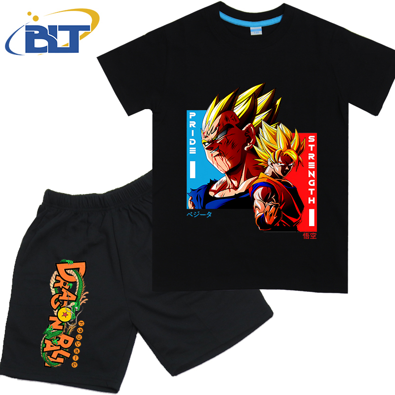 Boyshort Underwear - ドラゴンボール孫悟空アニメ Tシャツセット子供綿半袖ショーツ 2 点セット男の子女の子漫画服