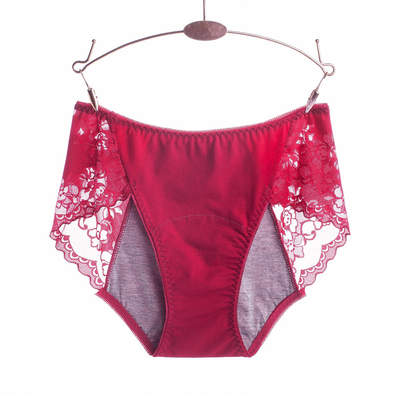 Period Panty Absorbent - 3XL 大サイズセクシーなレースは少量の生理期間漏れ防止月経女性のパンティー下着ブリーフを吸収します