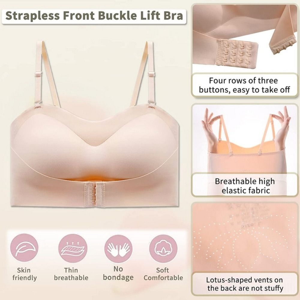 Bralette Wireless Soft - ソフトプッシュアップストラップレス目に見えないブラジャーノンスリップぴったりフィットブラジャー女性ランジェリー耐衝撃ワイヤレスブラレット女性