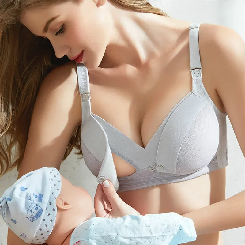 Nursing Bra Sleep - 妊婦用看護ブラ,乳房,綿,ワイヤーなし,睡眠用下着,マタニティレーティング,ママ