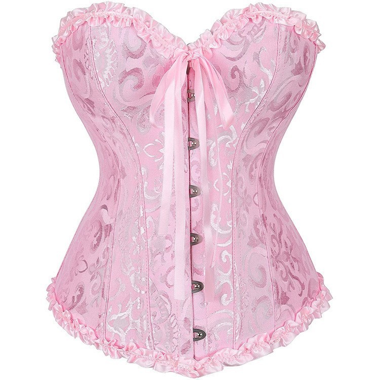 Corset Waist Cinch - ベストセラーのストラップレスウエストシンチングスリムフィットセクシーコートスタイルシェイプウェアジャカードコルセットタイトフィットアウターウェアフィッシュボーンOCY0