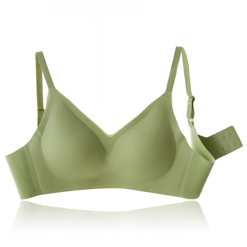 Bralette Wireless Soft - プッシュアップワイヤレスブラジャー ギャザーブラ ソフトサポート ラテックスパッド ブラレット 下着