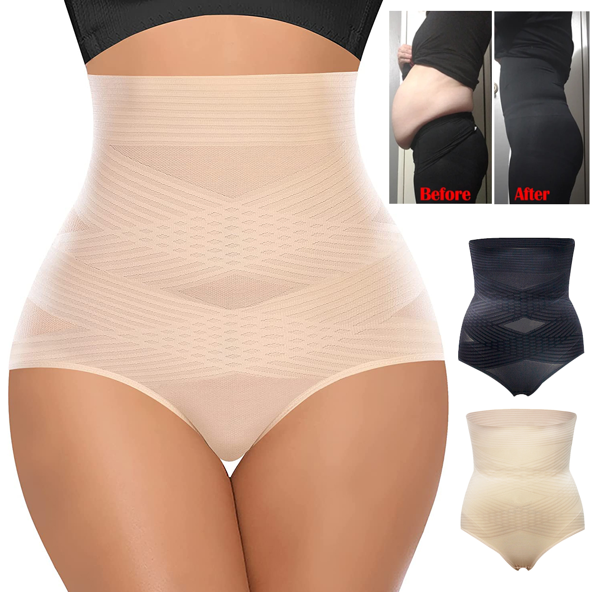 Shapewear Bodysuit Firm - おなかコントロール痩身シェイプウェアパンティー女性のためのハイウエストニッパーバットリフター整形下着ボディシェイパーガードルパンティ