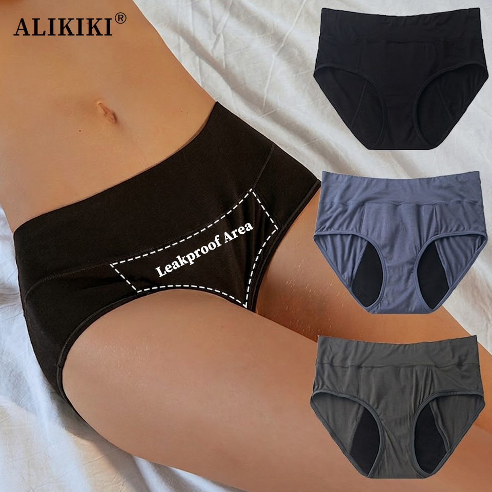 Period Panty Absorbent - 吸水性のある生理用ショーツ、漏れ防止生理用パンツ、コットン保護ブリーフ、ヒップスタープラスサイズ生理用下着