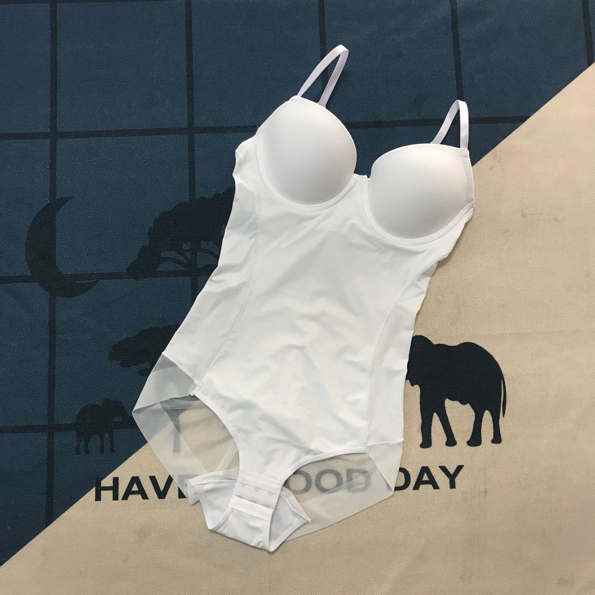 Shapewear Bodysuit Firm - アンダーワイヤー白ボディスーツ女性シェイパーストレッチ無地シルキー下着シェイプウェア