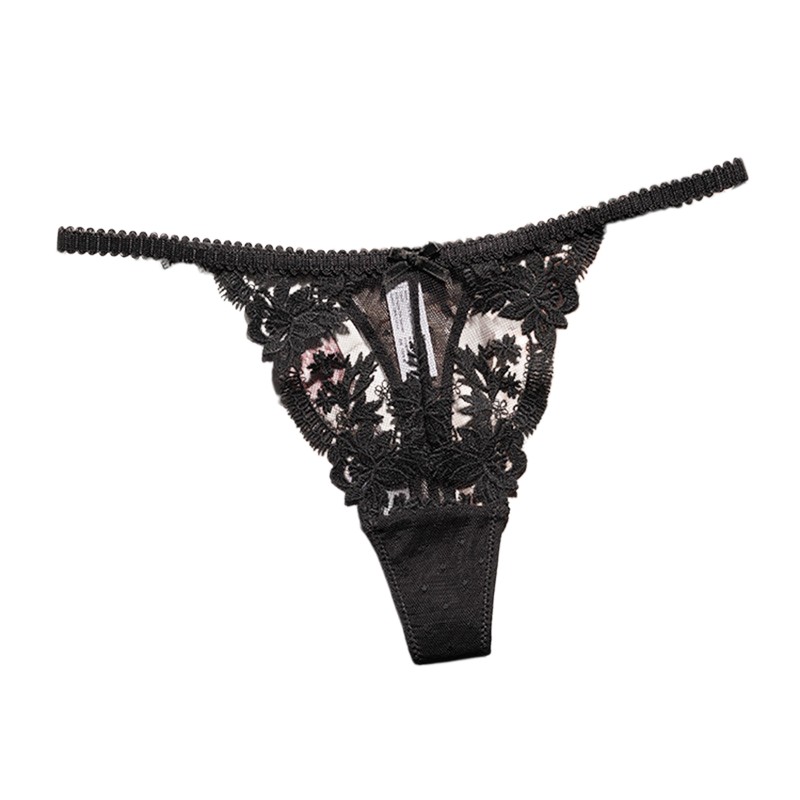 Seamless Underwear Women - レースパンティーセクシーな Tバック女性下着ブリーフ通気性 G ストリングシームレスローウエスト中空アウトパンツサイズ S-XL
