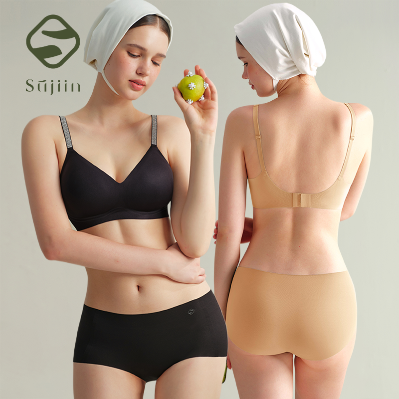 Bralette Wireless Soft - SUJIIN 女性のワイヤレスプッシュアップブラジャーセクシーなシームレス目に見えないソフトサポートブラレット女性薄型リフトブラジャー小さな胸用 MX390