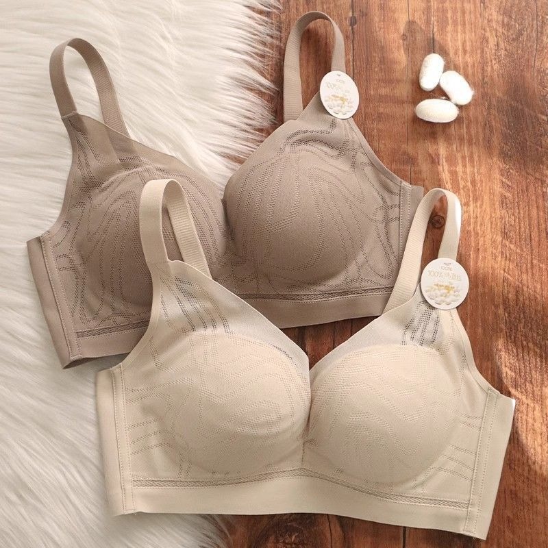 Bralette Wireless Soft - 女性用シームレスワイヤレスブラ、超ソフトで通気性のあるパッド入りランジェリー、毎日着用できる快適サポートブラレット