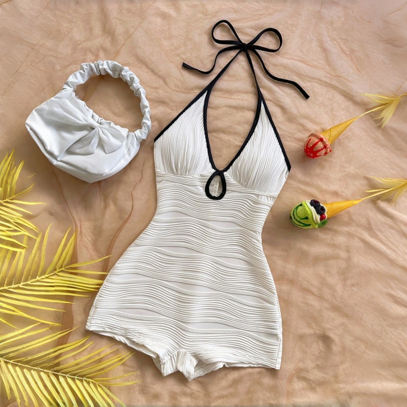 Shapewear Bodysuit Firm - シアーホルターネックボディスーツ | レディース Y2K お腹シェイプアップシェイプウェア |