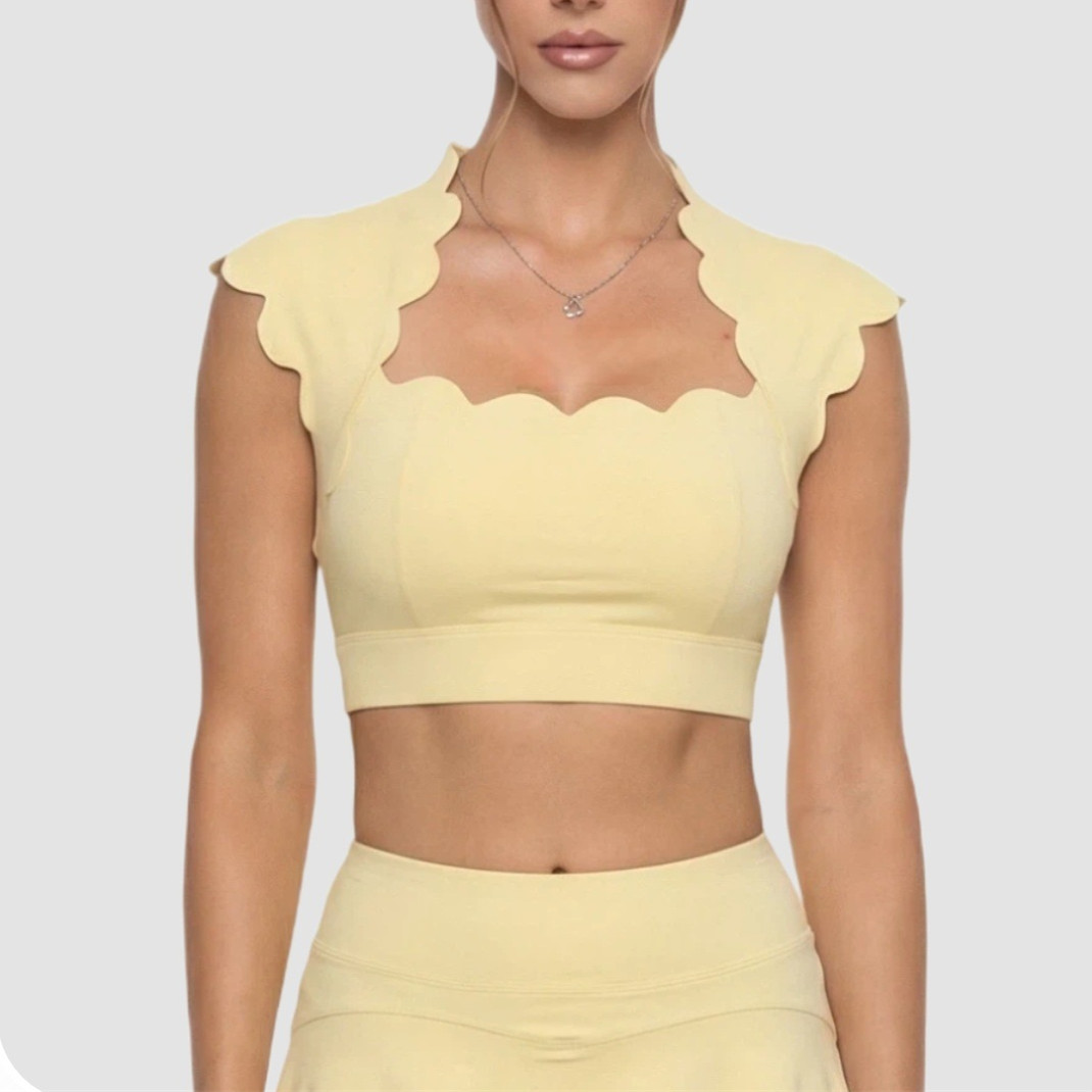 Sports Bra High Impact - パッド入りウェーブデザインレディーススポーツベストヨガブラタンクトップランニングワークアウトスポーツベストフィットネスジムウェア女性用クロップアクティブウェアートップスXP16