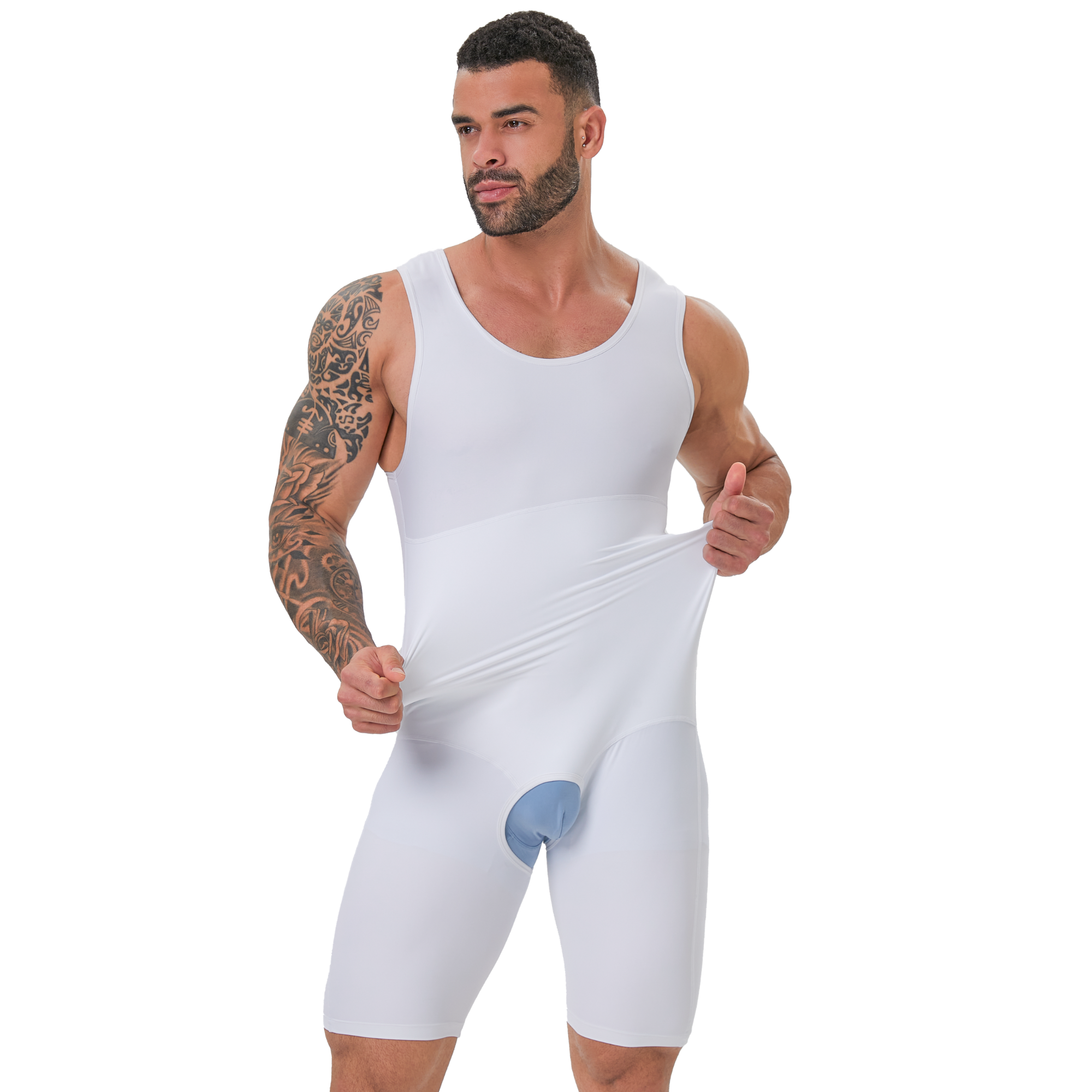 メンズ二重層お腹引き締めシェイプウェアボディスーツ通気性のあ - Shapewear Bodysuit Firm のレビューと価格