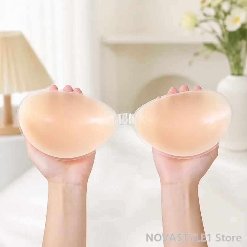 2個入りシリコン製バストアップパッド、ウェディングドレス用、 - Silicone Bra Adhesive のレビューと価格