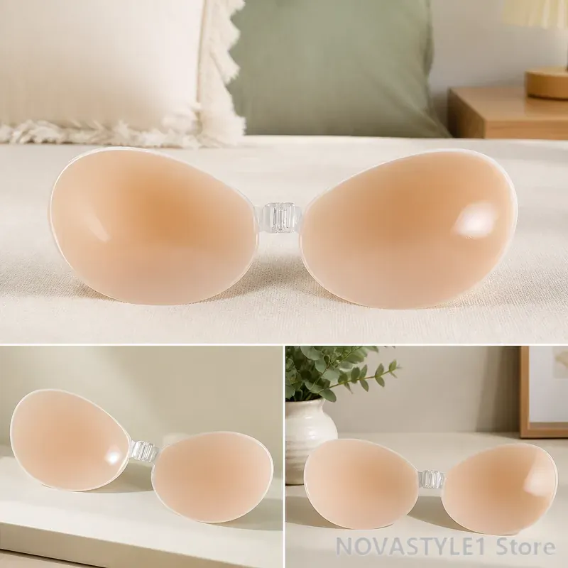 2個入りシリコン製バストアップパッド、ウェディングドレス用、 - Silicone Bra Adhesive のレビューと価格