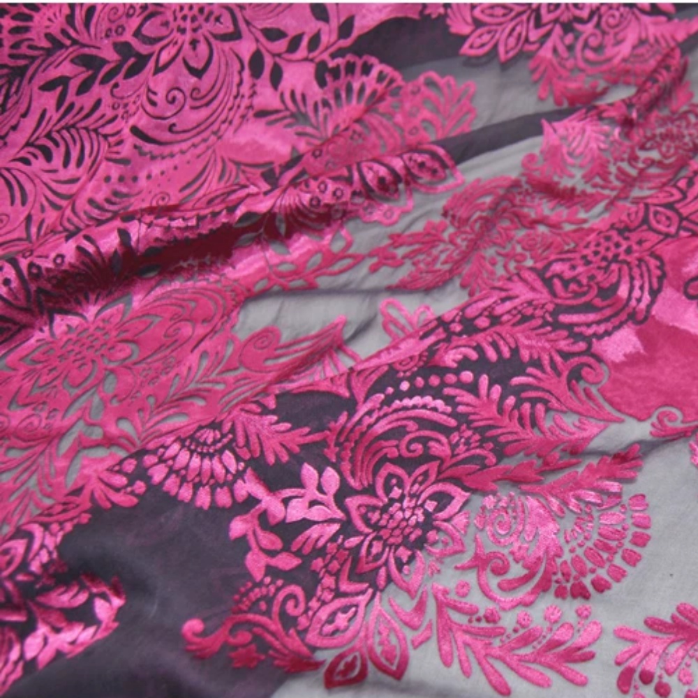 ファッションラージピンクフラワーデザイン優雅なドレープ通気性 - Robe Silk Women のレビューと価格