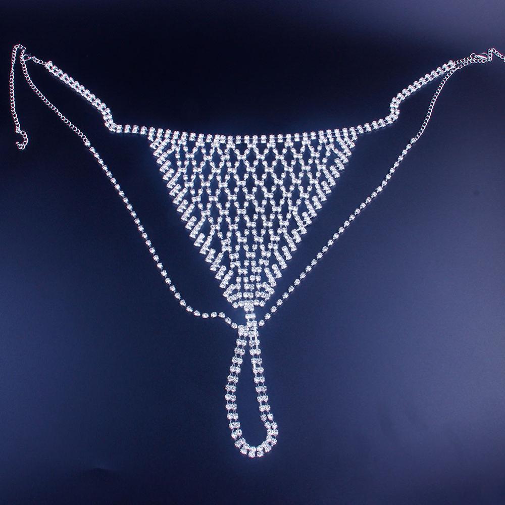 Stonefans-女性用チェーンとラインストーンメッシュの - Thong Bikini Women のレビューと価格