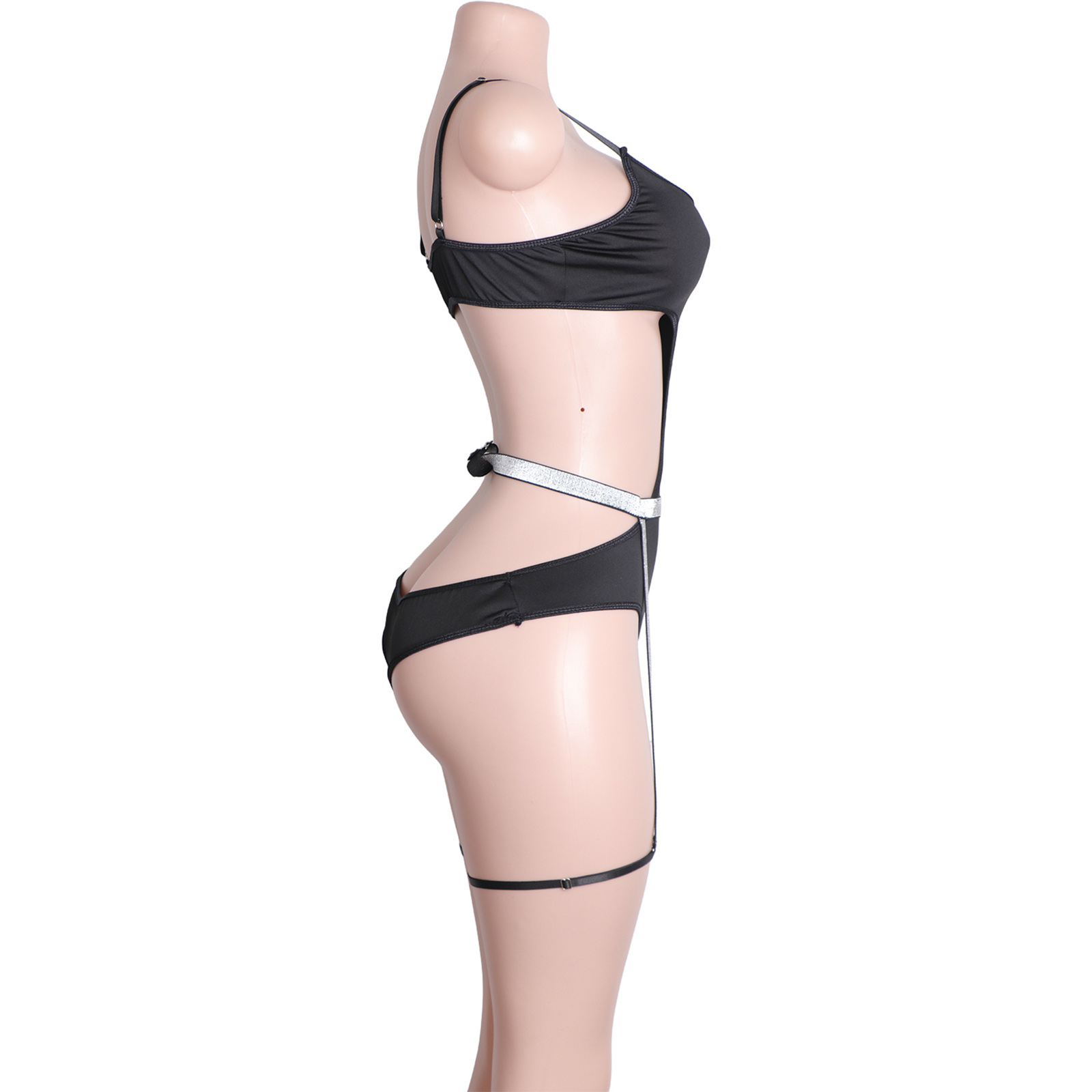 カスタムラインストーンポールダンスウェア、ガーターベルト付き - Garter Belt Set のレビューと価格