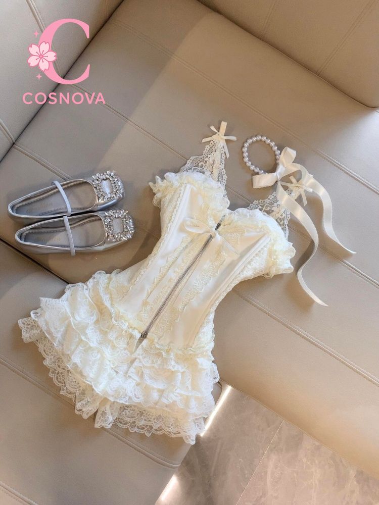 キュートな欲望レースビスチェトップハイウエストミニケーキスカ - Cami Top Lace のレビューと価格
