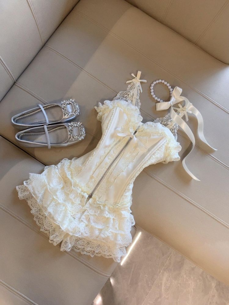 キュートな欲望レースビスチェトップハイウエストミニケーキスカ - Cami Top Lace のレビューと価格