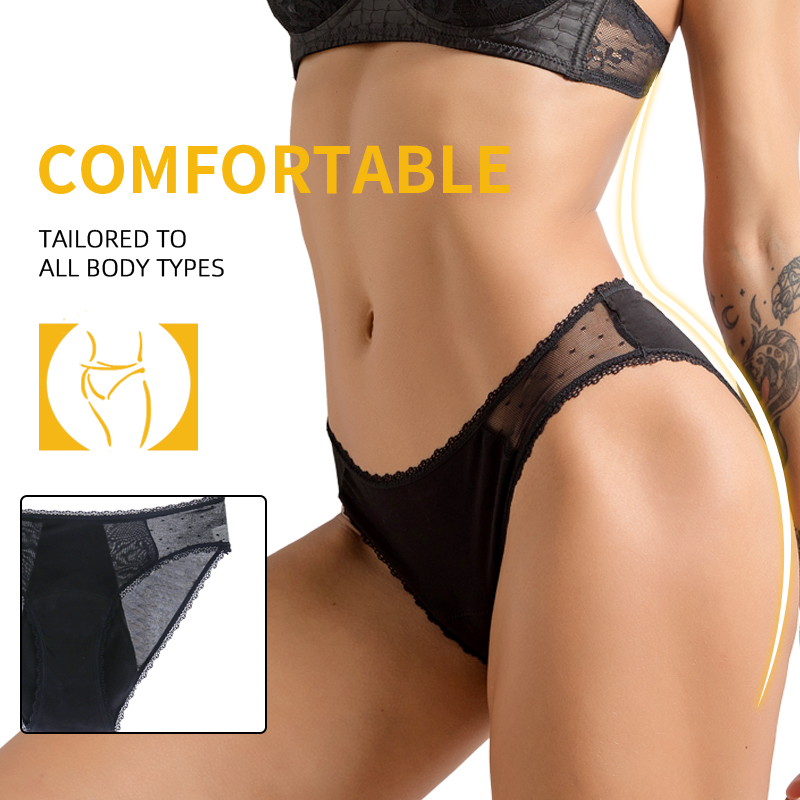 竹繊維の快適な女性用生理用ショーツ、4層構造の漏れ防止吸収性 - Period Panty Absorbent のレビューと価格