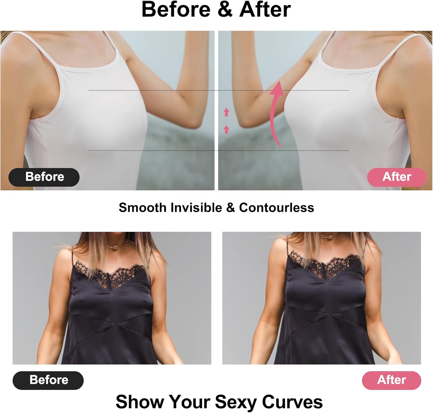 粘着ブラ プッシュアップ 粘着式ブラジャー シリコン製ストラ - Silicone Bra Adhesive のレビューと価格
