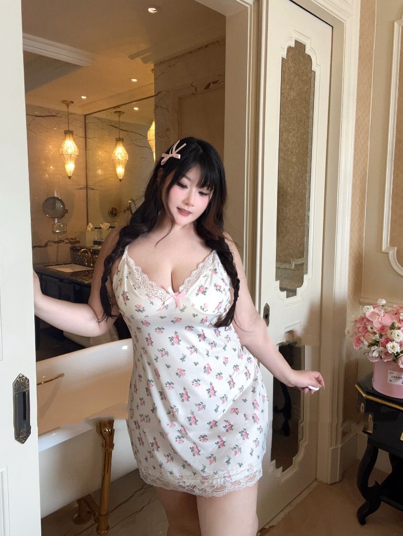 女性のためのセクシーなノースリーブのレースのナイトドレス,花 - Babydoll Chemise Night のレビューと価格