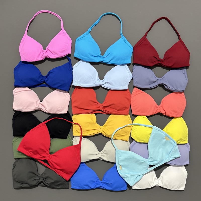 スポーツストラップブラヨガ下着女性ジムトップランニングエクサ - Sports Bra High Impact のレビューと価格