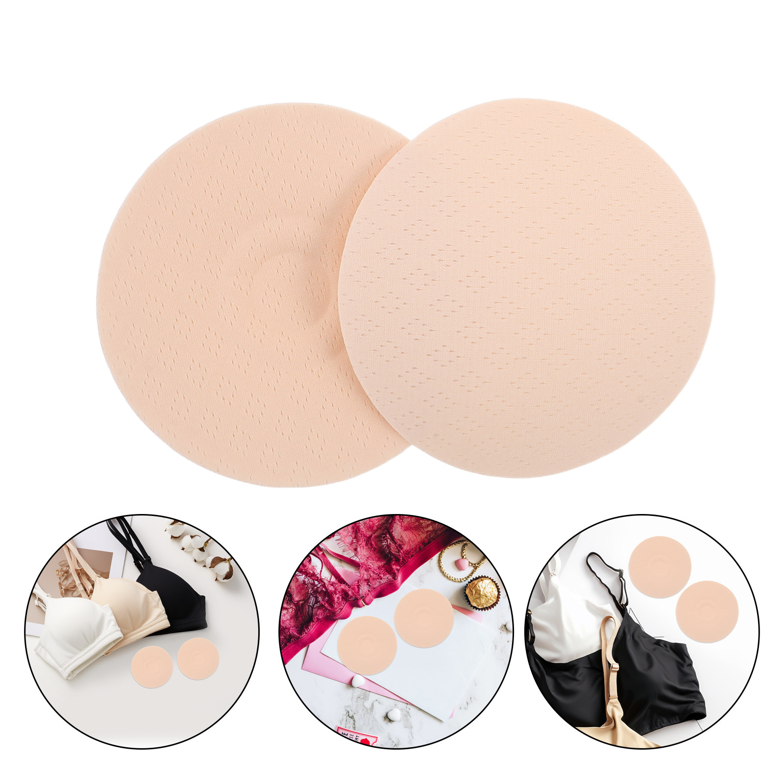 3ペアの目に見えない乳首カバー 女性用 非粘着性コットン シ - Nipple Cover Pasties のレビューと価格