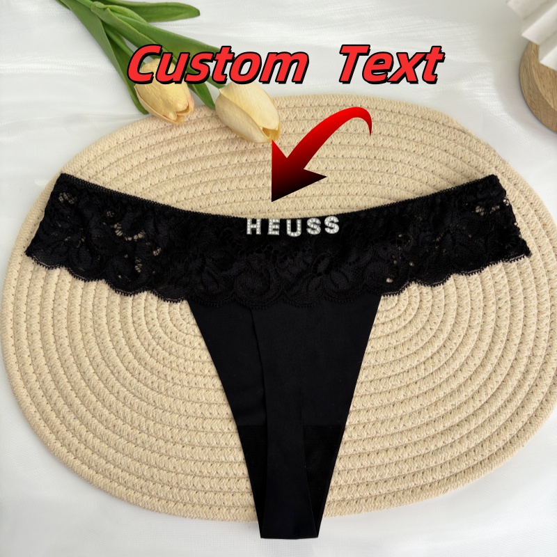 パーソナライズされたカスタム Tバック名クリスタルレター G - Thong Bikini Women のレビューと価格