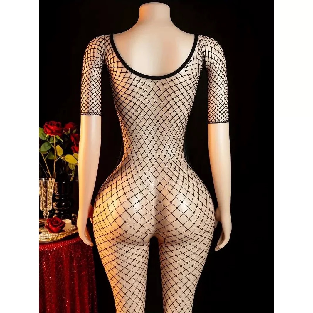 網タイツボンデージ緊縛ボディストッキングクロッチレス透明ポル - Bodystocking Fishnet のレビューと価格