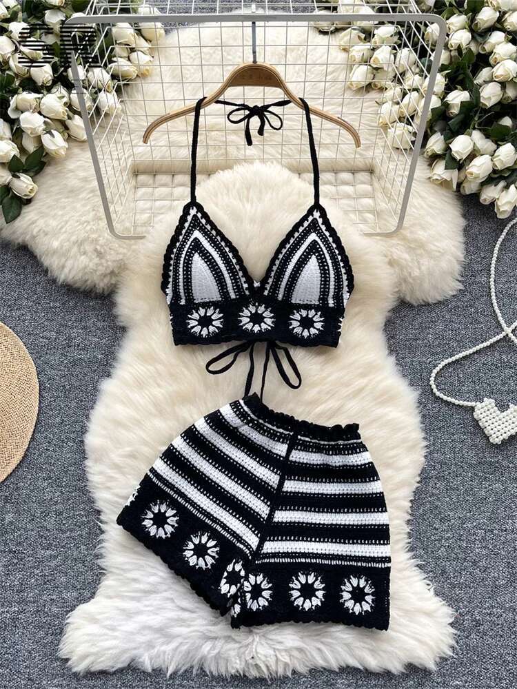 ビーチバケーションニット2点セット レディース クロップトッ - Cami Top Lace のレビューと価格
