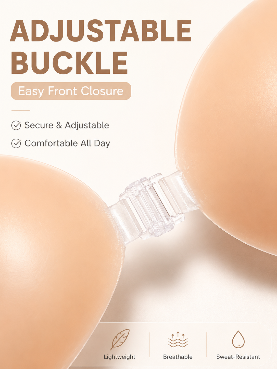 見えないプッシュアップシリコンブラ - 大きなサイズのストラ - Strapless Bra Backless のレビューと価格