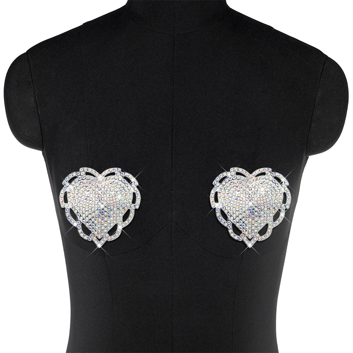 女性用ハート型シリコン乳首カバー,胸のステッカー,再利用可能 - Nipple Cover Pasties のレビューと価格