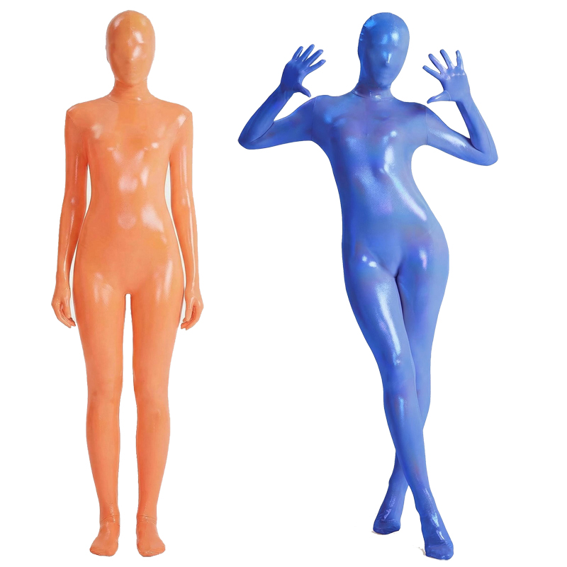 女性用光沢グラデーションゼンタイボディスーツ高弾性グロッシー - Shapewear Bodysuit Firm のレビューと価格