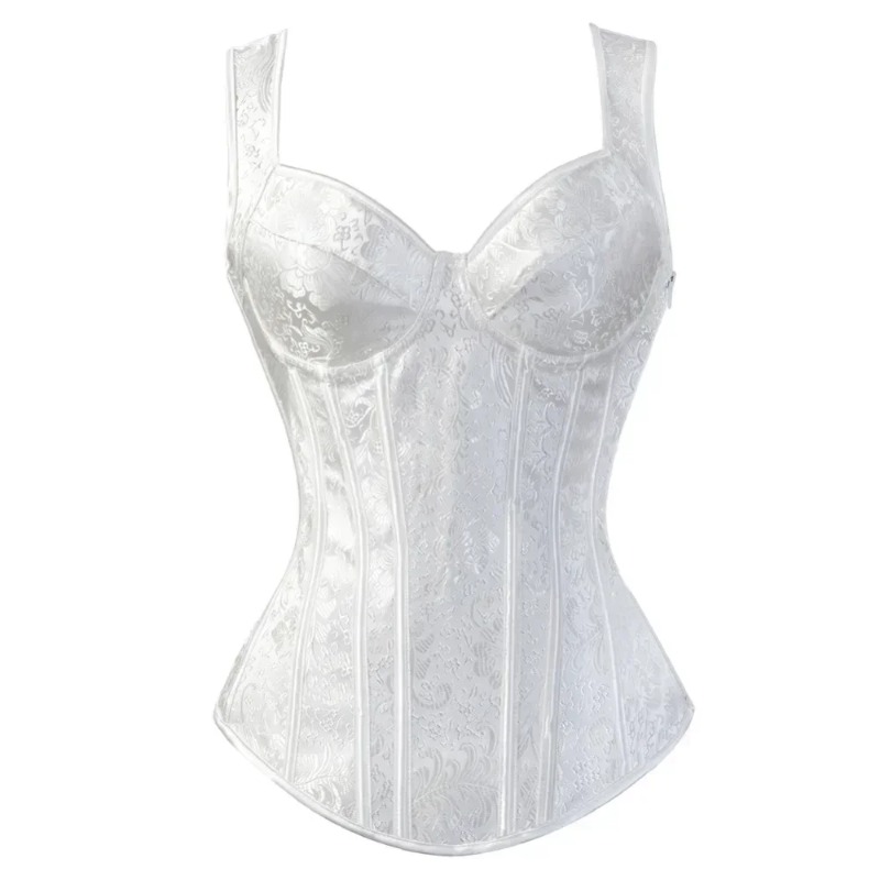 女性用花柄プリントコルセットトップ、ヴィンテージ風ブロケード - Shapewear Bodysuit Firm のレビューと価格