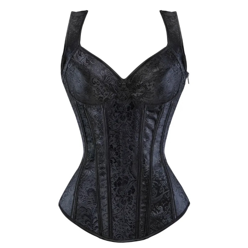 女性用花柄プリントコルセットトップ、ヴィンテージ風ブロケード - Shapewear Bodysuit Firm のレビューと価格