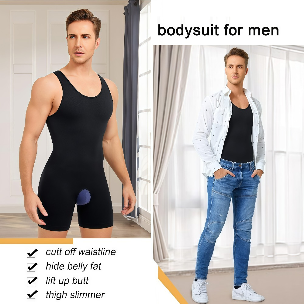 1 個メンズシームレス圧縮ボディスーツ、ノースリーブ全身シェ - Shapewear Bodysuit Firm のレビューと価格