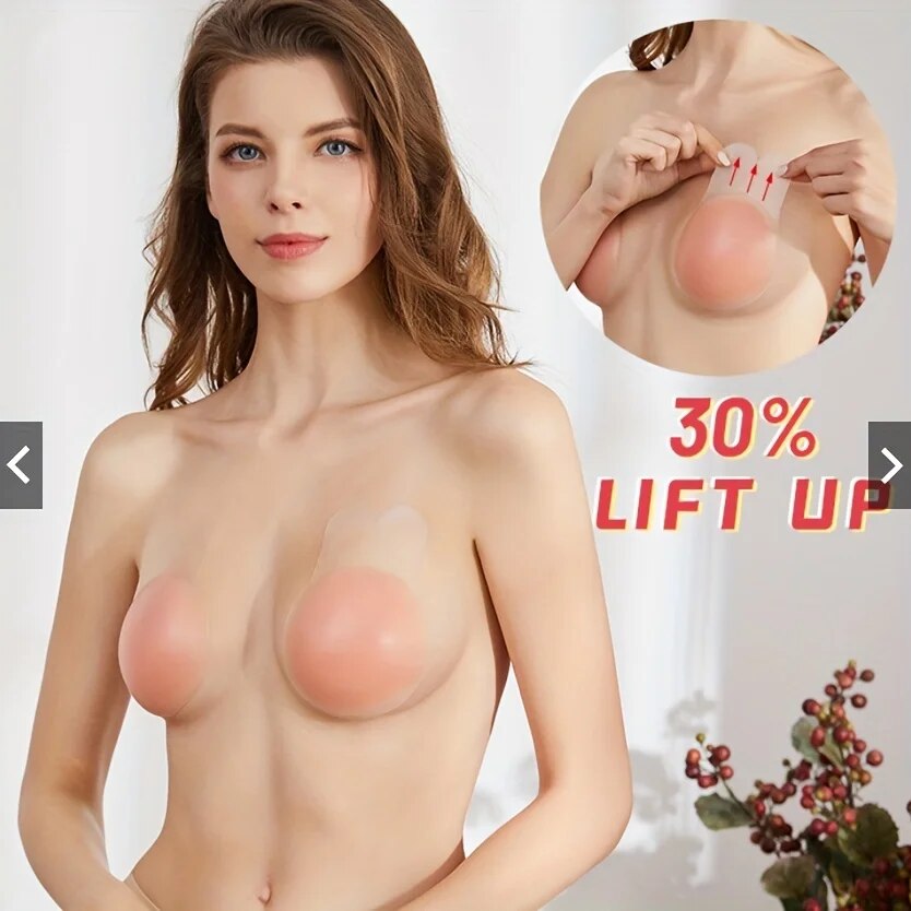 女性のためのシリコン乳首カバー,目に見えないステッカー,パッ - Push Up Bra Padded のレビューと価格