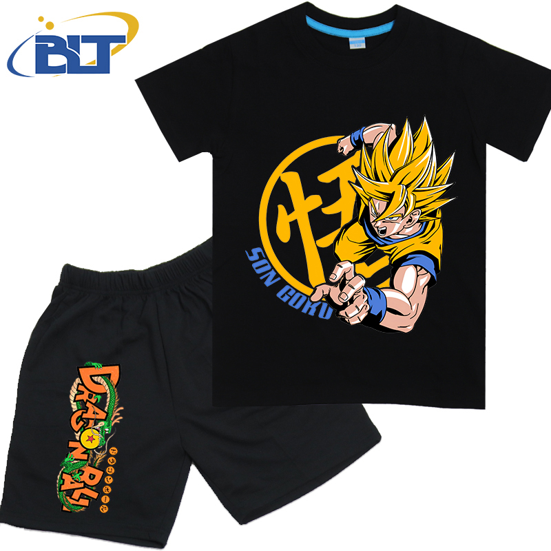 ドラゴンボール孫悟空アニメ Tシャツセット子供綿半袖ショーツ - Boyshort Underwear のレビューと価格