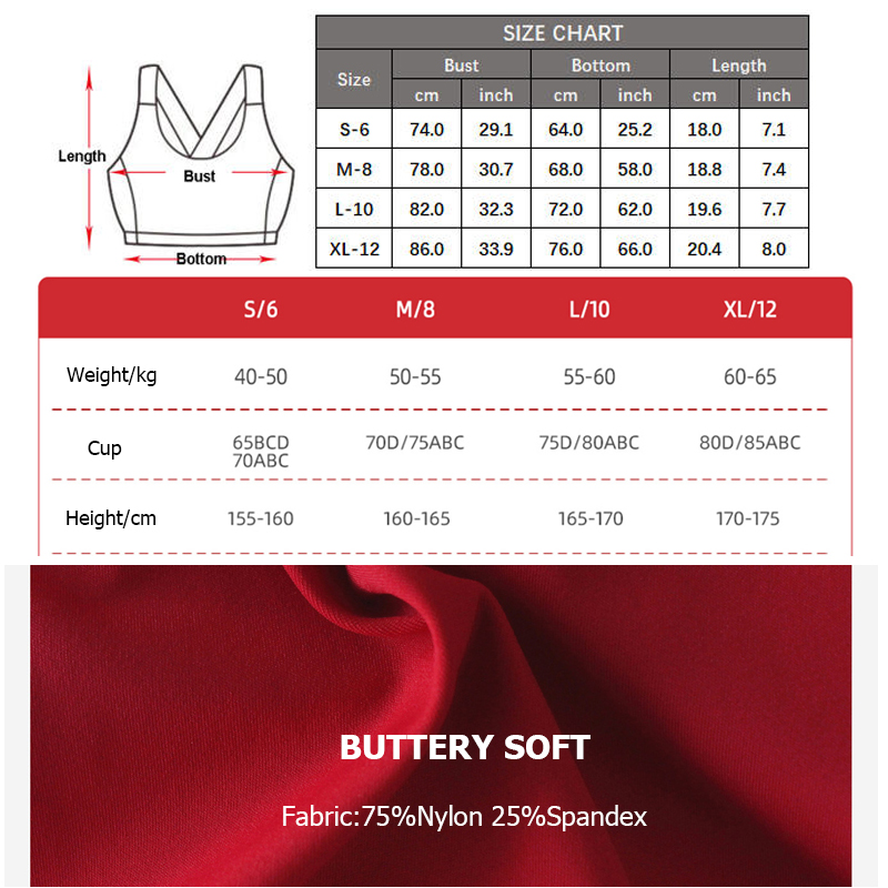 伸縮性のあるソフトスポーツ下着女性高衝撃フィットネスヨガブラ - Sports Bra High Impact のレビューと価格