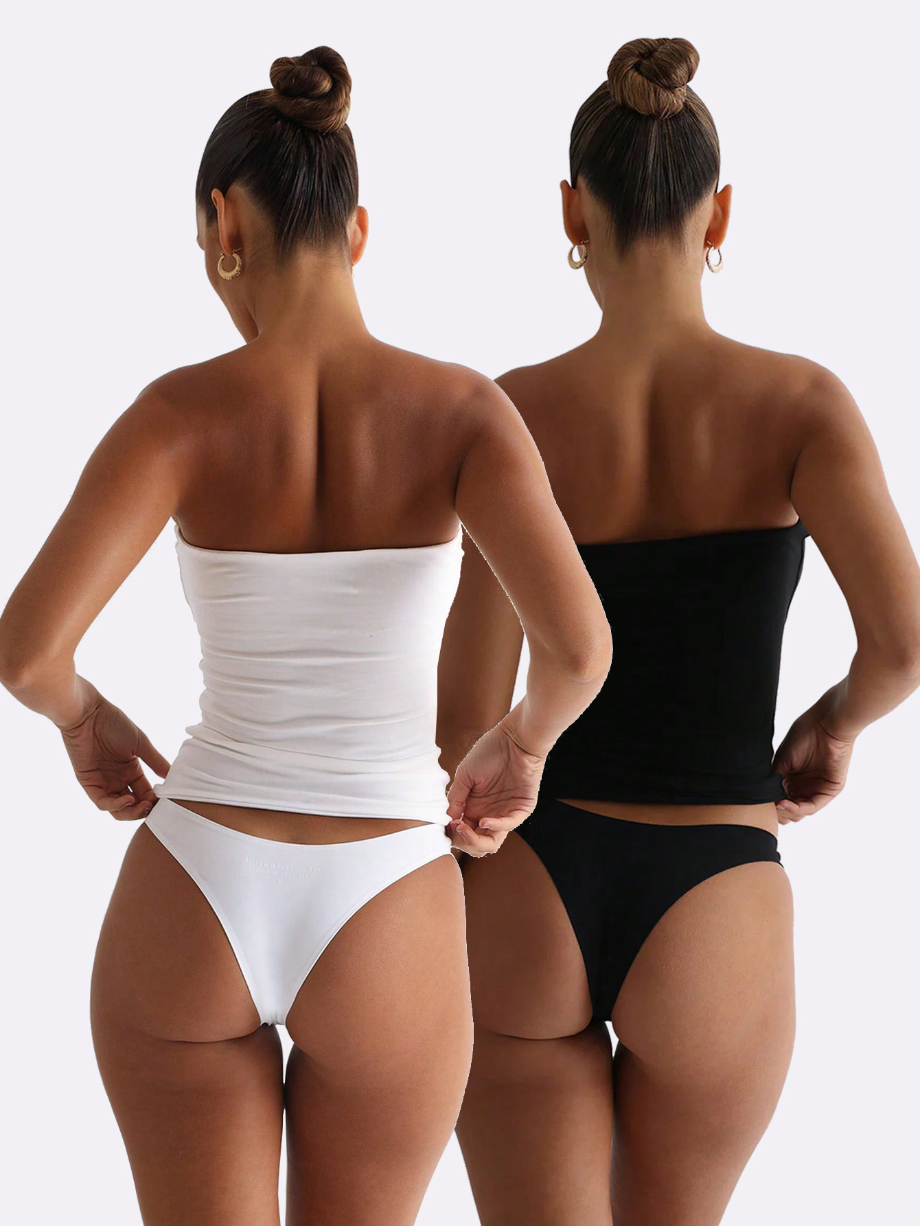 2 パック ソリッド ストラップレス チューブトップ レディ - Strapless Bra Backless のレビューと価格