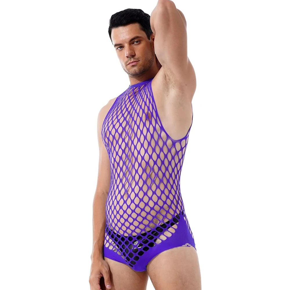 ゲイ Bodystocking 男フェチボディスーツ男性のボ - Bodystocking Fishnet のレビューと価格