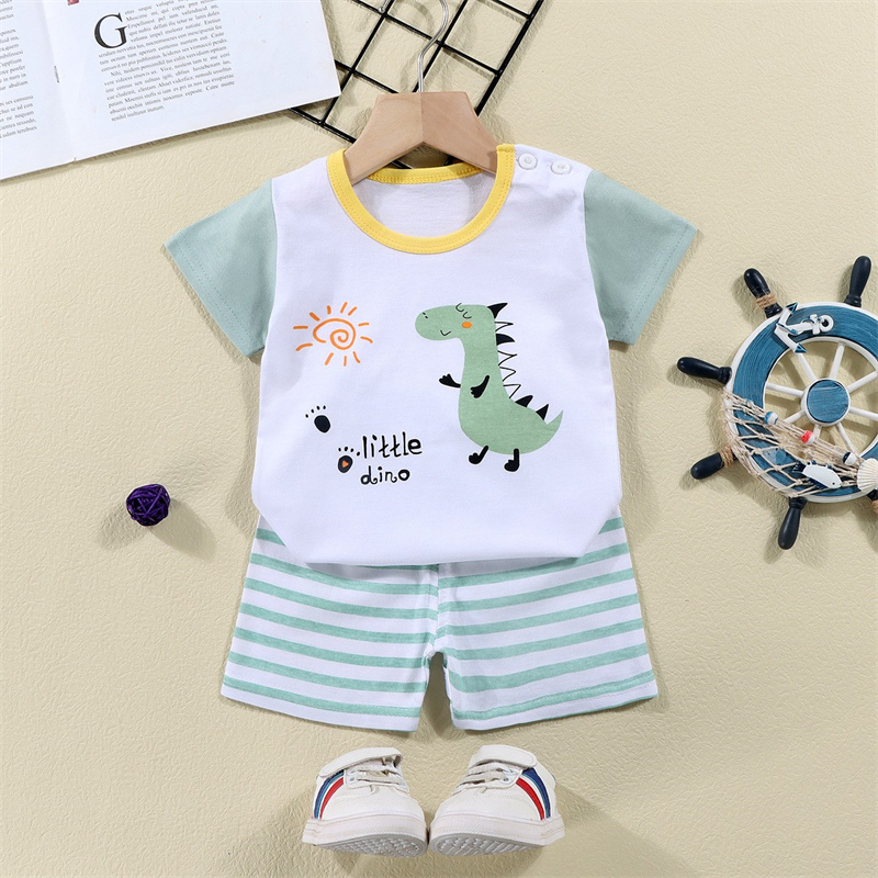 綿 Tシャツ + ショーツ 2 ピーストラックスーツセット子 - Boyshort Underwear のレビューと価格